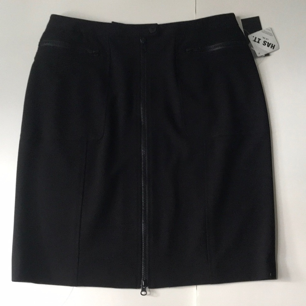 Black skirt with zipper front - LAST CALL